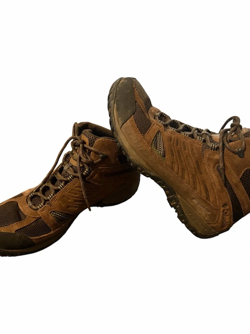 Columbia Crestwood Mid Waterproof Hiking Boots Mens Size 11.5 Brown .